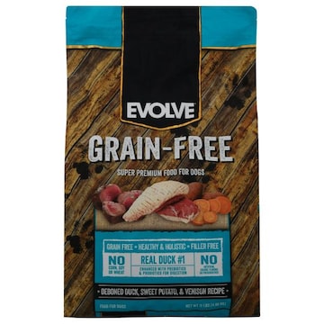 Evolve Food for Dogs, Grain-Free, Super Premium, Deboned Duck, Sweet Potato, & Venison Recipe