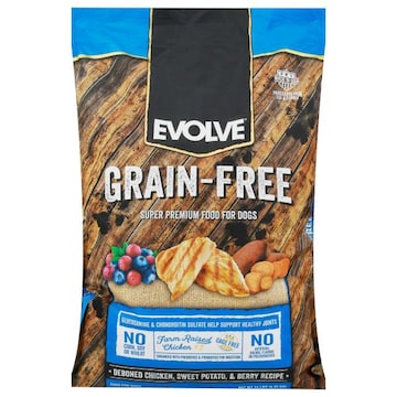 Evolve Food for Dogs, Super Premium, Grain-Free, Deboned Chicken, Sweet Potato, & Berry Recipe