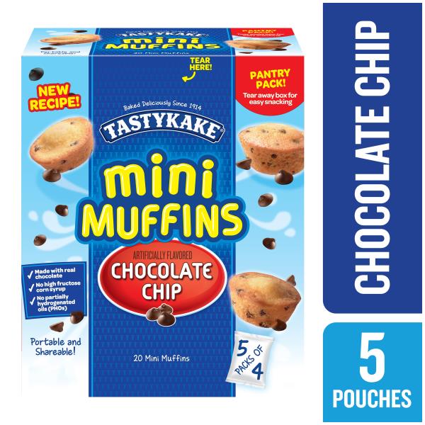 Tastykake Tastykake Chocolate Chip Mini Muffins, Portable, Chocolate