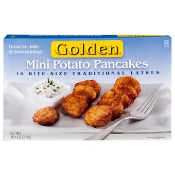 Golden Traditional Latkes Mini Bite-Size Potato Pancakes
