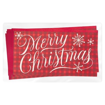 Hallmark Greeting Card, Merry Christmas Plaid