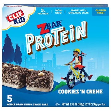 ZBAR Zbar Protein - Cookies 'n Creme - Crispy Snack Bars - Made with Organic Oats - Non-GMO - 5g Protein - Gluten Free Protein Bars (5 Pack)