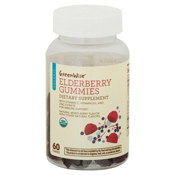 GreenWise Elderberry Gummies, Organic Publix Super Markets