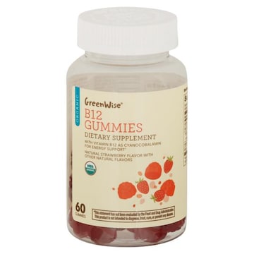 GreenWise Vitamin B12 Gummies, Organic, Strawberry
