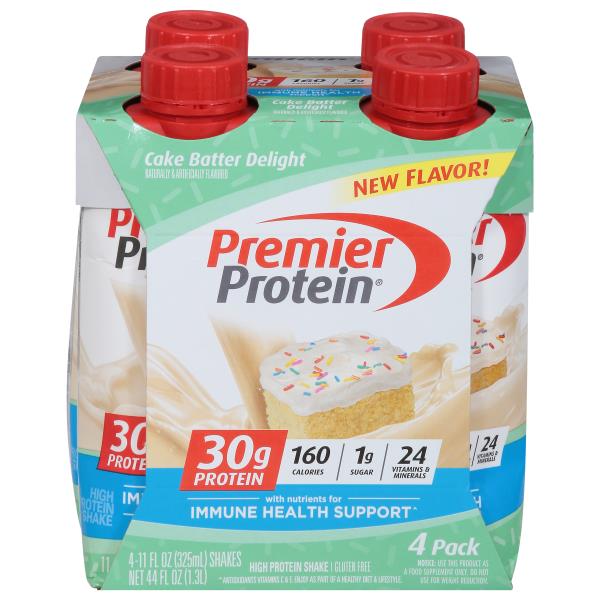 Premier Protein High Protein Shake, Cake Batter Delight, 4 Pack