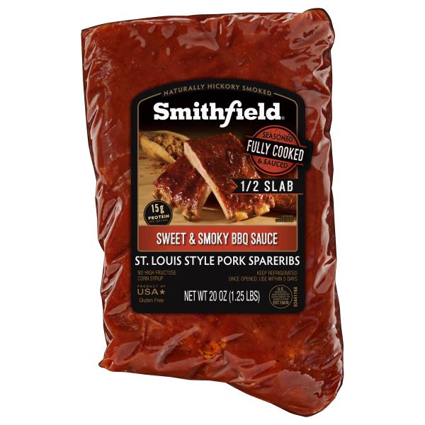 Smithfield Pork Spareribs St Louis Style Sweet And Smoky Bbq Sauce