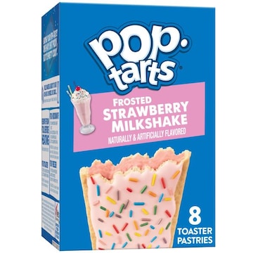 Pop-Tarts Toaster Pastries Frosted Strawberry Milkshake, Breakfast Foods
