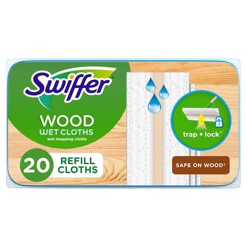 Swiffer Sweeper Sweep + Mop, Dry Pads Refill, Floor Cleaner, Wood, 20ct