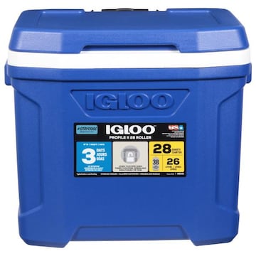 Igloo Cooler, Profile II Roller, Blue, 28 Quart