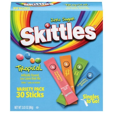 Skittles Zero Sugar Tropical Drink Mix Variety Pack