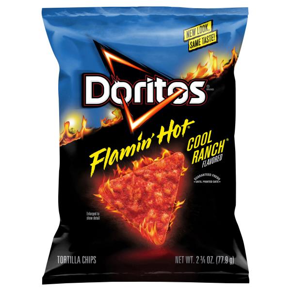 Doritos Tortilla Chips, Flamin Hot Flavored Cool Ranch Flavored 