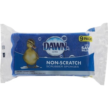Dawn Ultra Scrubber Sponges, Non-Scratch, 9 Pack