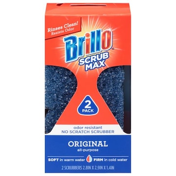Brillo Scrub Max Scrubbers, Original, All-Purpose, 2 Pack