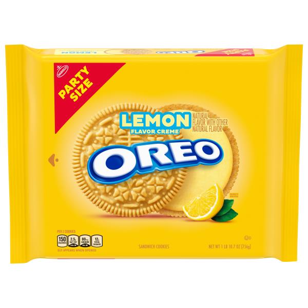 Oreo Sandwich Cookies, Lemon Flavor Creme, Party Size | Publix Super ...