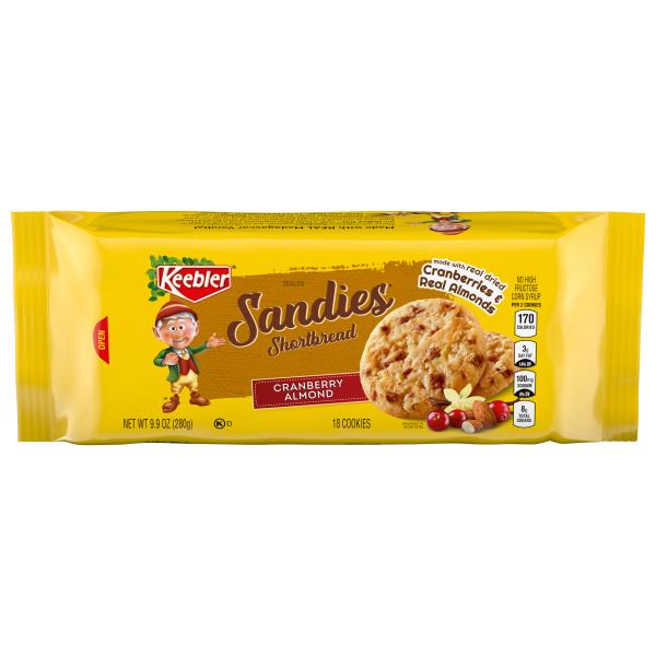 Keebler Sandies Cookies, Shortbread, Cranberry Almond Publix Super