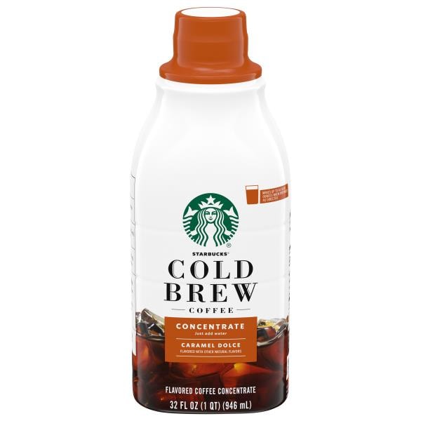 Starbucks Coffee Concentrate, Medium Roast, Cold Brew, Caramel Dolce ...