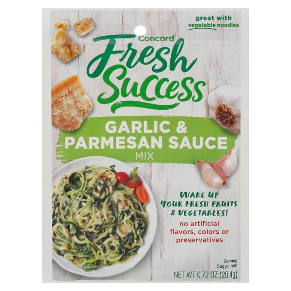 Concord Foods Fresh Success Garlic & Parmesan Sauce Mix Publix Super Markets