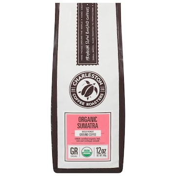 Charleston Coffee Roasters Coffee, Organic, Ground, Bold Roast, Sumatra