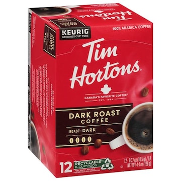 Tim Hortons Coffee, Dark Roast, K-Cup Pods