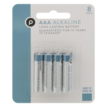 Publix Batteries, Alkaline, AAA, 8 Pack