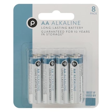 Publix Batteries, Alkaline, AA, 8 Pack