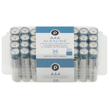 Publix Batteries, Alkaline, AAA, 36 Pack