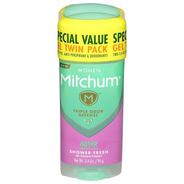 Mitchum Antiperspirant & Deodorant, Shower Fresh, Women, Gel, Twin