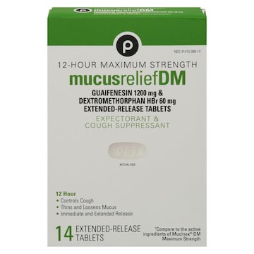 Publix Mucus Relief, DM, 12-Hour Maximum Strength, Tablets