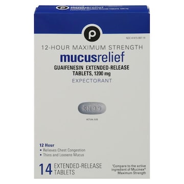 Publix Mucus Relief, 1200 mg, 12-Hour Maximum Strength, Tablets
