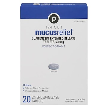 Publix Mucus Relief, 600 mg, 12-Hour, Tablets