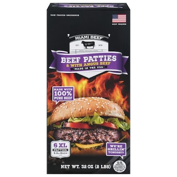 Miami Beef Beef Patties, XL
