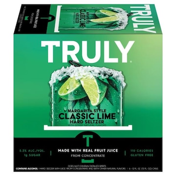 Truly Hard Seltzer, Margarita Style, Classic Lime