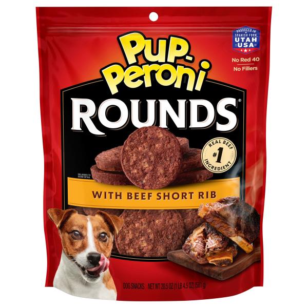 PupPeroni Rounds Dog Snacks, with Beef Short Rib Publix Super Markets
