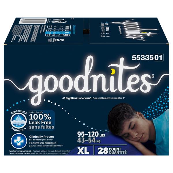 GoodNites Nighttime Underwear, XL (95140+ lbs) Publix Super Markets