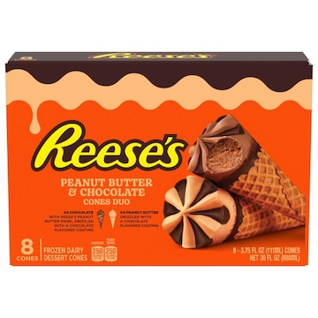 Reese's Peanut Butter and Chocolate Duo Frozen Dairy Dessert Cones