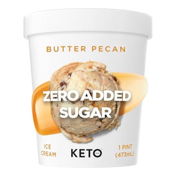 Keto Pint Zero Added Sugar Butter Pecan Ice Cream