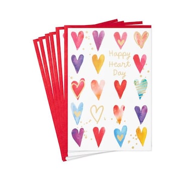 Hallmark Pack of Valentine's Day Cards, Happy Heart Day (6 Cards with Envelopes)