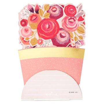 Hallmark Pop Up Valentines Day Card, Displayable Bouquet