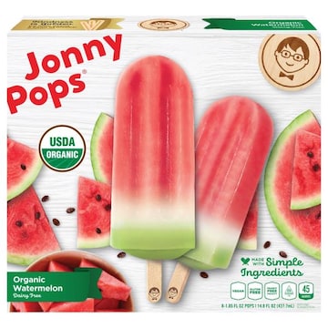 Jonny Pops Pops, Dairy Free, Organic, Watermelon