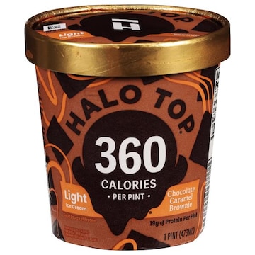 Halo Top Ice Cream, Light, Chocolate Caramel Brownie