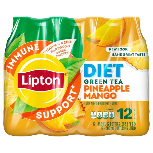 Lipton Green Tea, Diet, Pineapple Mango Publix Super Markets