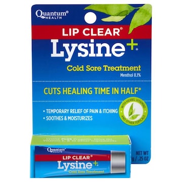 Lip Clear Lysine+ Cold Sore Treatment, Menthol 0.1%