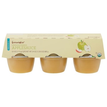 GreenWise Applesauce, Organic, Unsweetened