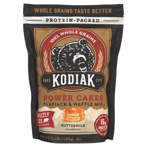 Kodiak Power Cakes Flapjack & Waffle Mix, Buttermilk, Family Pack