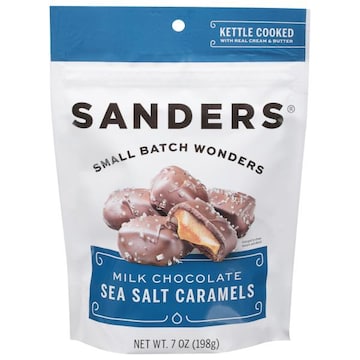 Sanders Sea Salt Caramels, Milk Chocolate