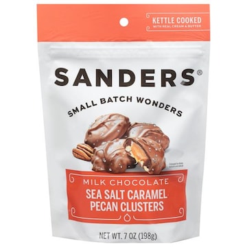 Sanders Sea Salt Caramel Pecan Clusters, Milk Chocolate