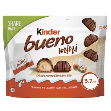 Kinder Bueno Chocolate Bite, Crispy and Creamy, Mini, Share Pack