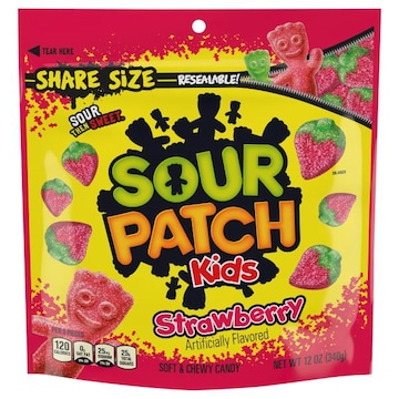 Sour Patch Kids SOUR PATCH KIDS Strawberry Soft & Chewy Candy, Share Size, 12 oz