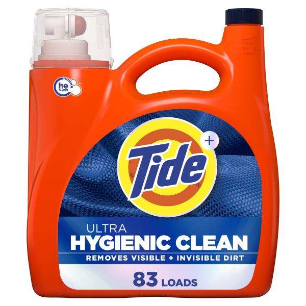 Tide Hygienic Clean Heavy 10x Duty Liquid Laundry Detergent, Original Scent, 132 fl oz., 94