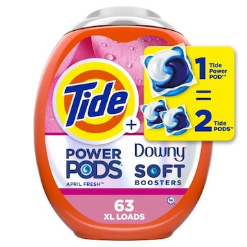 Tide Power PODs with Downy, Detergent, 63 Ct